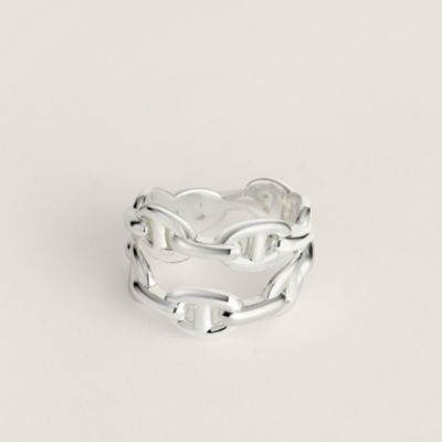 セール【HERMES】Anello Chaine d’Ancre Punk Auth HERMES Ring Chaine d'ancre Punk EU55 925 Sterling